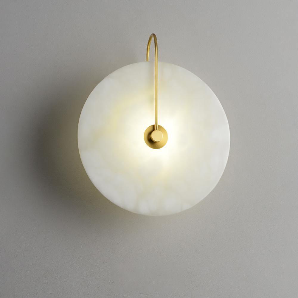 AlbaGlow Elegante Wandbeleuchtung | Minimalistisches Design | LED Wandleuchte | Edle Alabaster-Optik