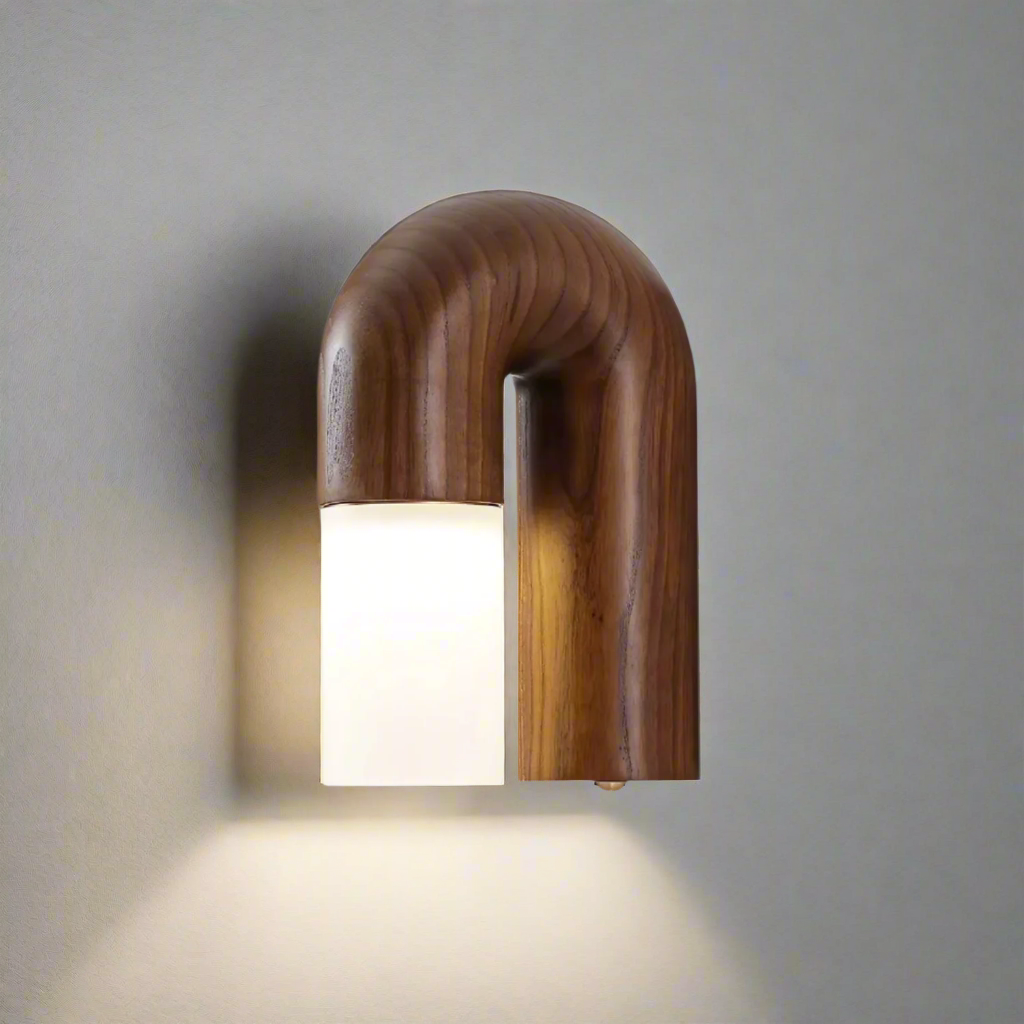 ArborLume Holz Wandleuchte | Modernes Design | LED Beleuchtung | Nachhaltige Wanddeko