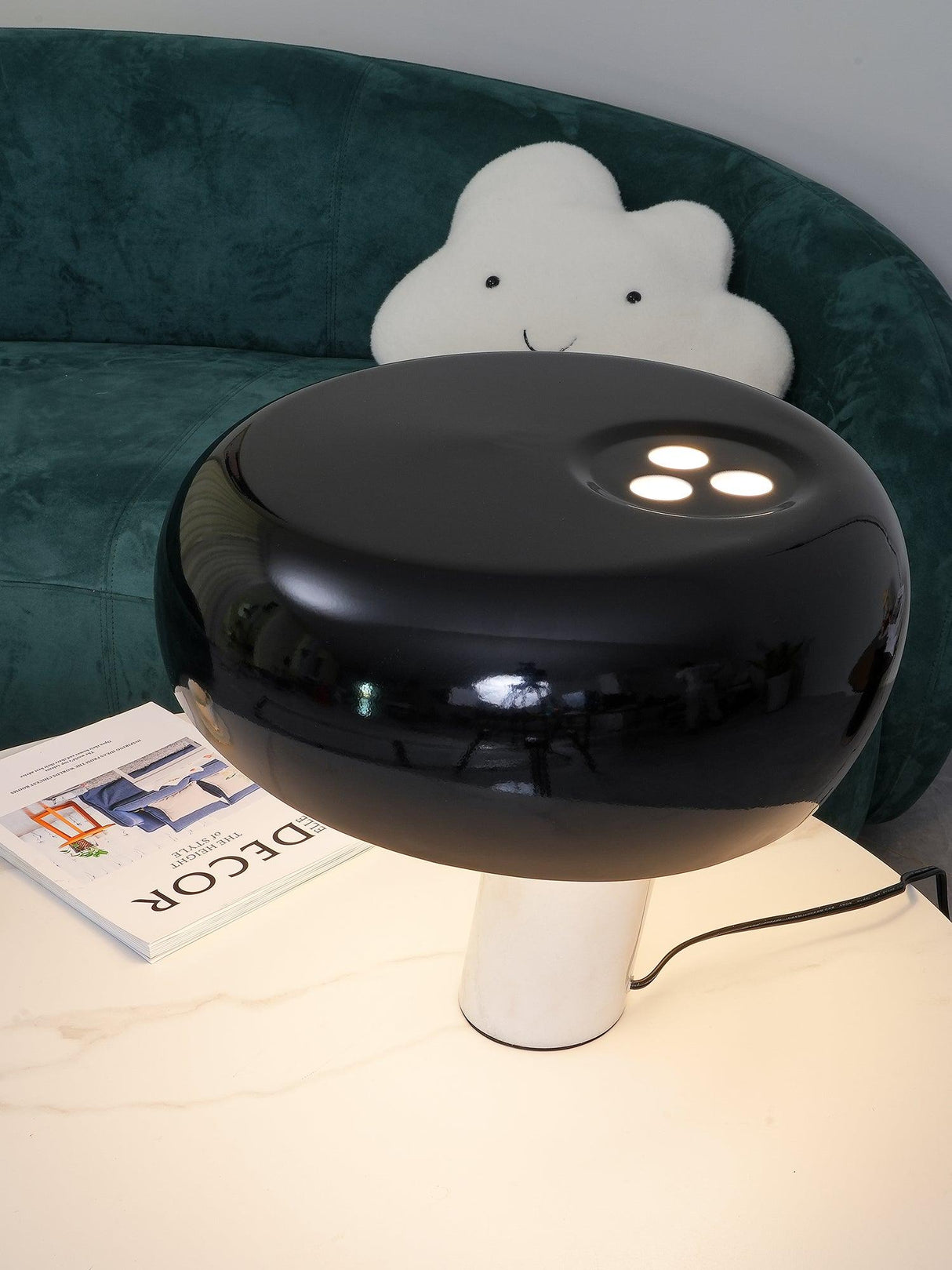 MarbleGlow Design Tischlampe | Marmor-Dekoration | LED-Licht | Elegante Beleuchtung für Zuhause