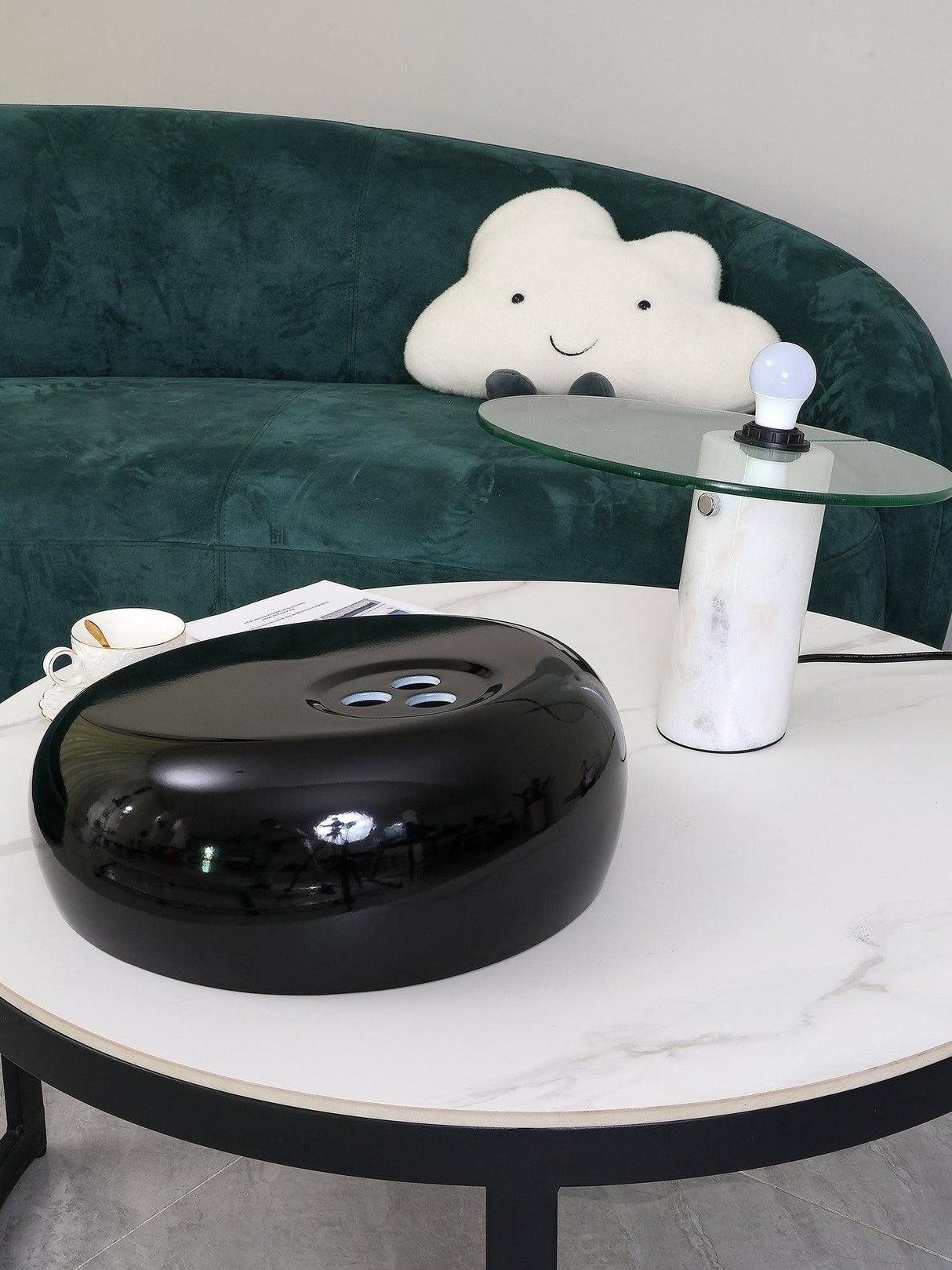 MarbleGlow Design Tischlampe | Marmor-Dekoration | LED-Licht | Elegante Beleuchtung für Zuhause