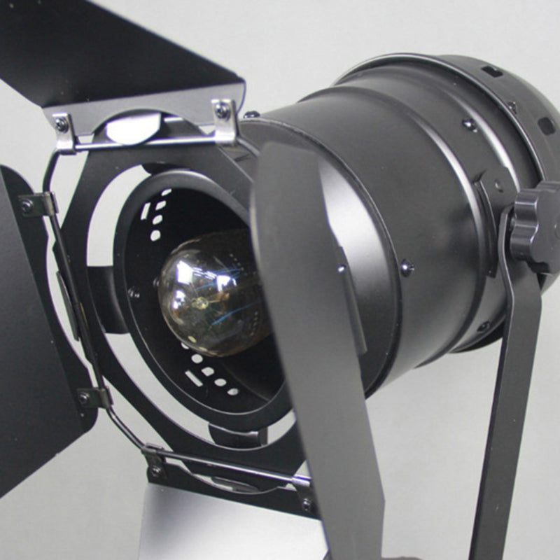 CamLume Stehlampe | Kamerainspiriertes Design | Eisen & Holz | 1 Licht | Perfekt für Wohnzimmer