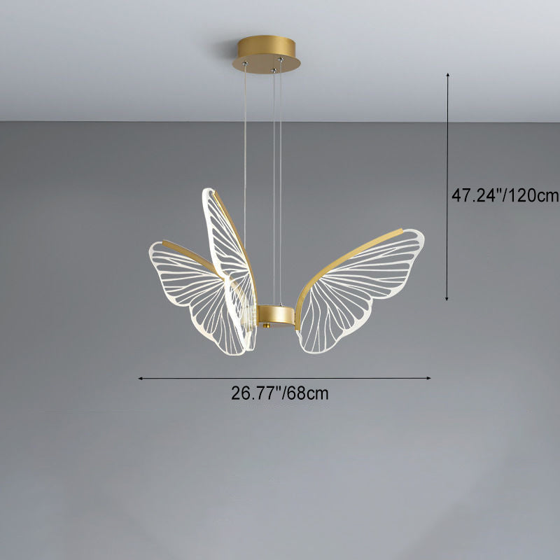 LumaPapillon Pendelleuchte | Schmetterlingsdesign | LED Dimmbar | Aluminium & Acryl | Modern für Wohnzimmer