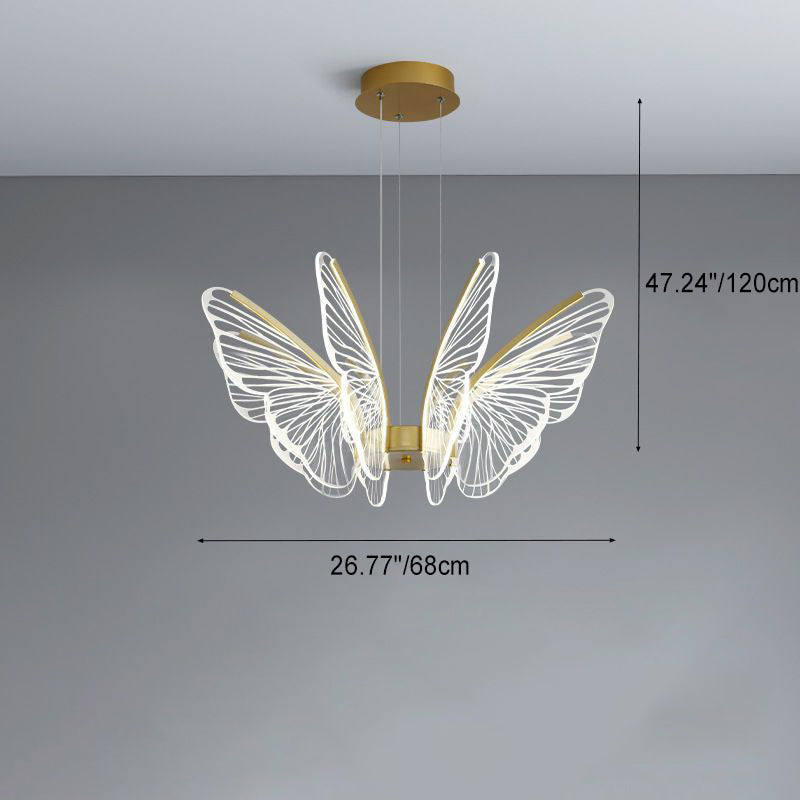 LumaPapillon Pendelleuchte | Schmetterlingsdesign | LED Dimmbar | Aluminium & Acryl | Modern für Wohnzimmer