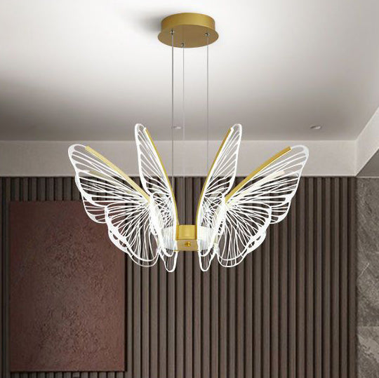 LumaPapillon Pendelleuchte | Schmetterlingsdesign | LED Dimmbar | Aluminium & Acryl | Modern für Wohnzimmer