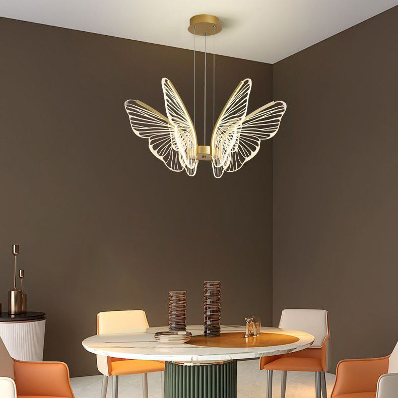 LumaPapillon Pendelleuchte | Schmetterlingsdesign | LED Dimmbar | Aluminium & Acryl | Modern für Wohnzimmer