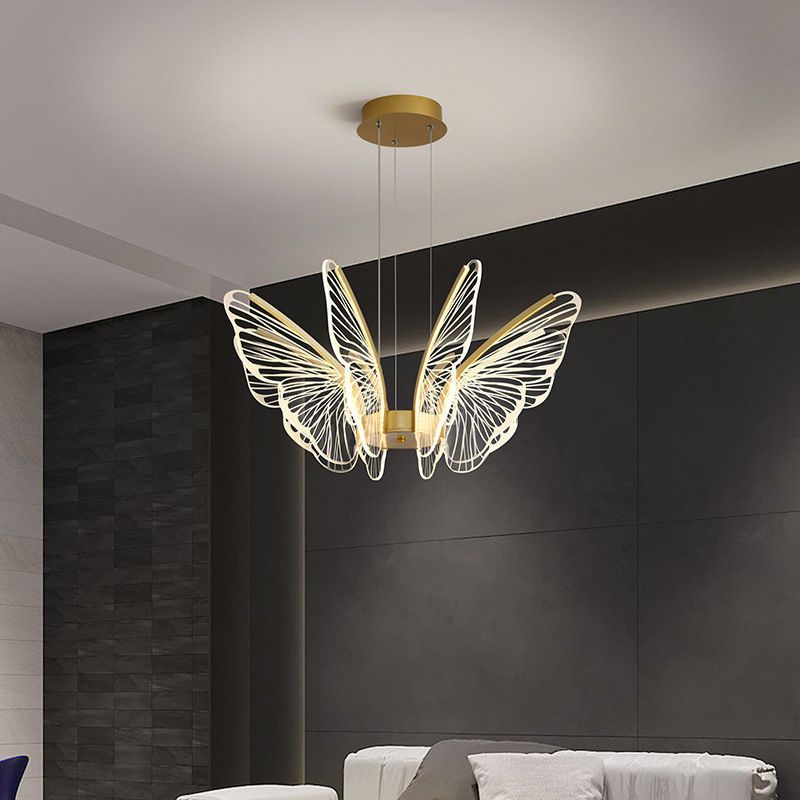 LumaPapillon Pendelleuchte | Schmetterlingsdesign | LED Dimmbar | Aluminium & Acryl | Modern für Wohnzimmer