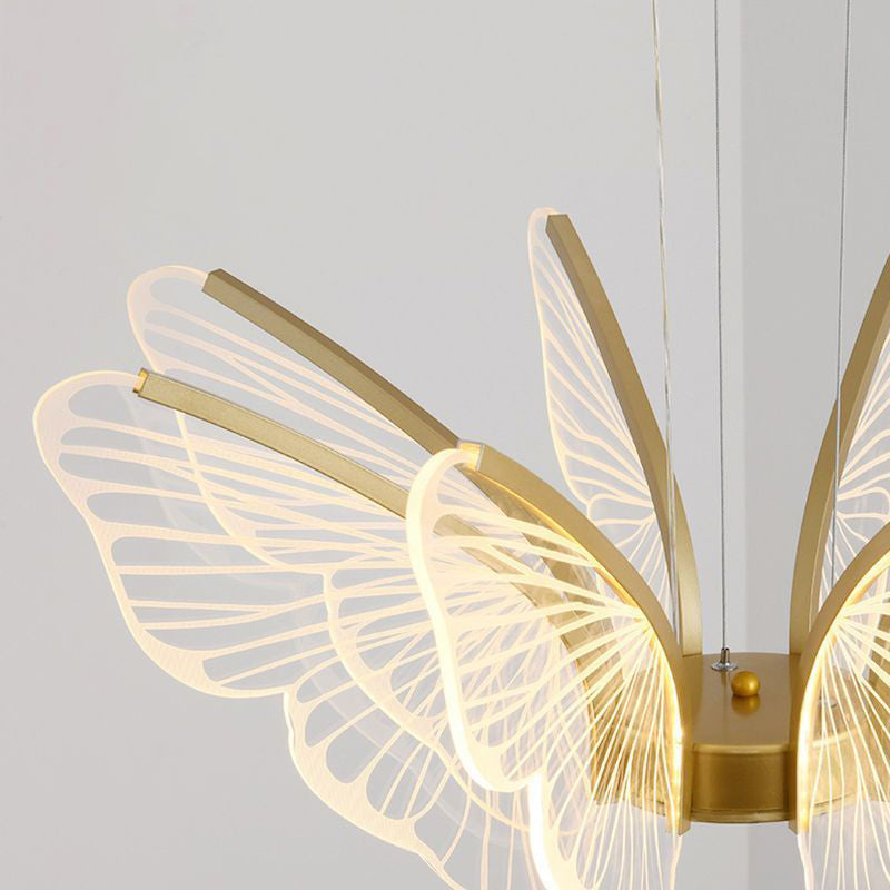 LumaPapillon Pendelleuchte | Schmetterlingsdesign | LED Dimmbar | Aluminium & Acryl | Modern für Wohnzimmer