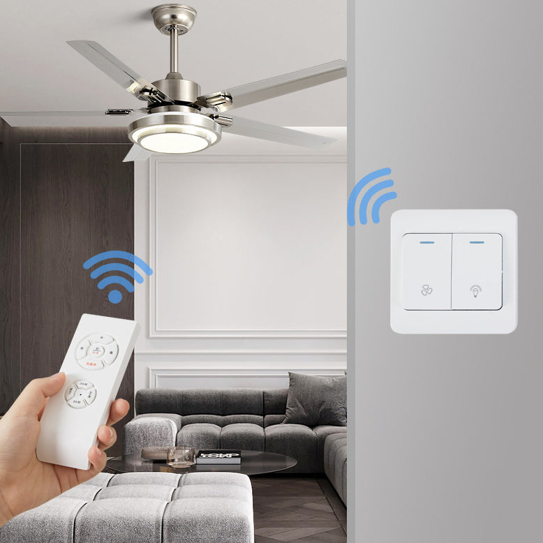 BreezeCraft Deckenventilator mit Licht | Industrielles Design | LED-Beleuchtung | 106–132 cm | Dimmbar & Fernbedienung