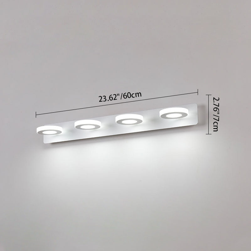 BrightVanity LED Wandleuchte | Rechteckiges & Rundes Design | Eisen & Acryl | Badbeleuchtung | Modern & Minimalistisch