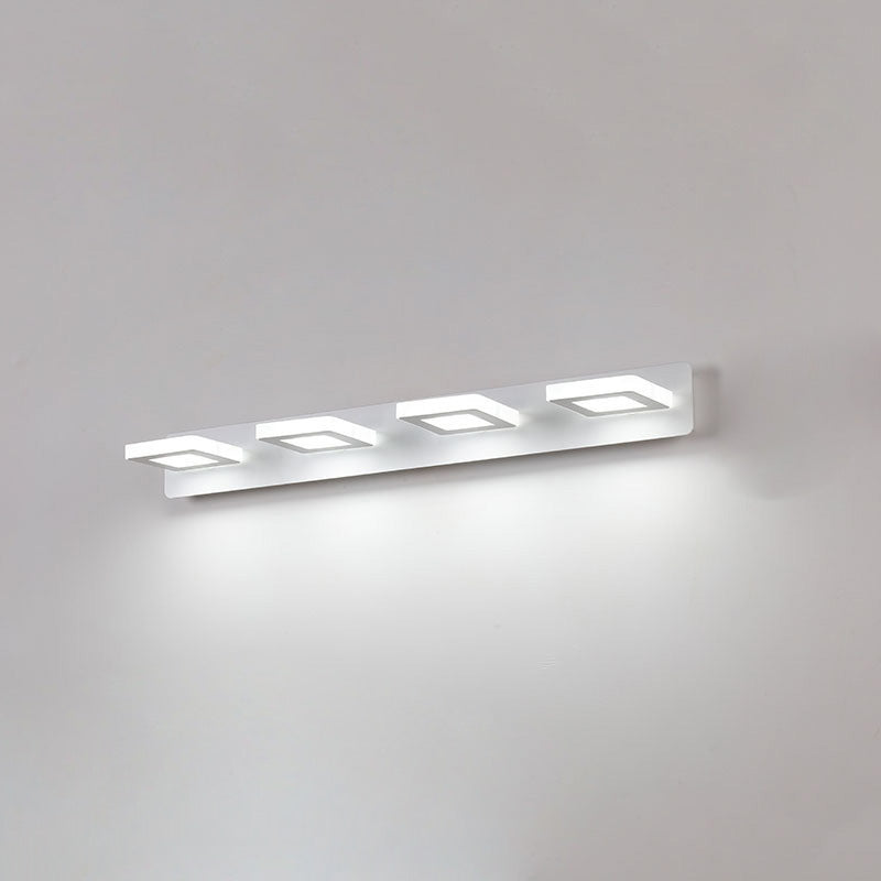 BrightVanity LED Wandleuchte | Rechteckiges & Rundes Design | Eisen & Acryl | Badbeleuchtung | Modern & Minimalistisch