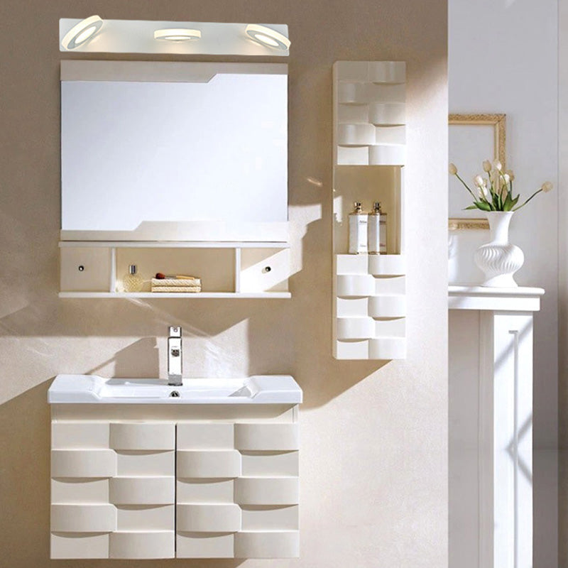 BrightVanity LED Wandleuchte | Rechteckiges & Rundes Design | Eisen & Acryl | Badbeleuchtung | Modern & Minimalistisch