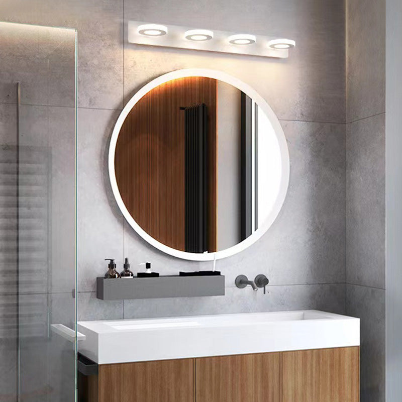 BrightVanity LED Wandleuchte | Rechteckiges & Rundes Design | Eisen & Acryl | Badbeleuchtung | Modern & Minimalistisch