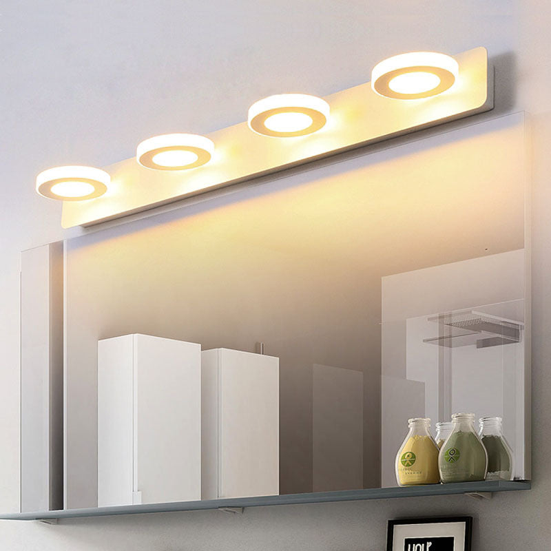 BrightVanity LED Wandleuchte | Rechteckiges & Rundes Design | Eisen & Acryl | Badbeleuchtung | Modern & Minimalistisch