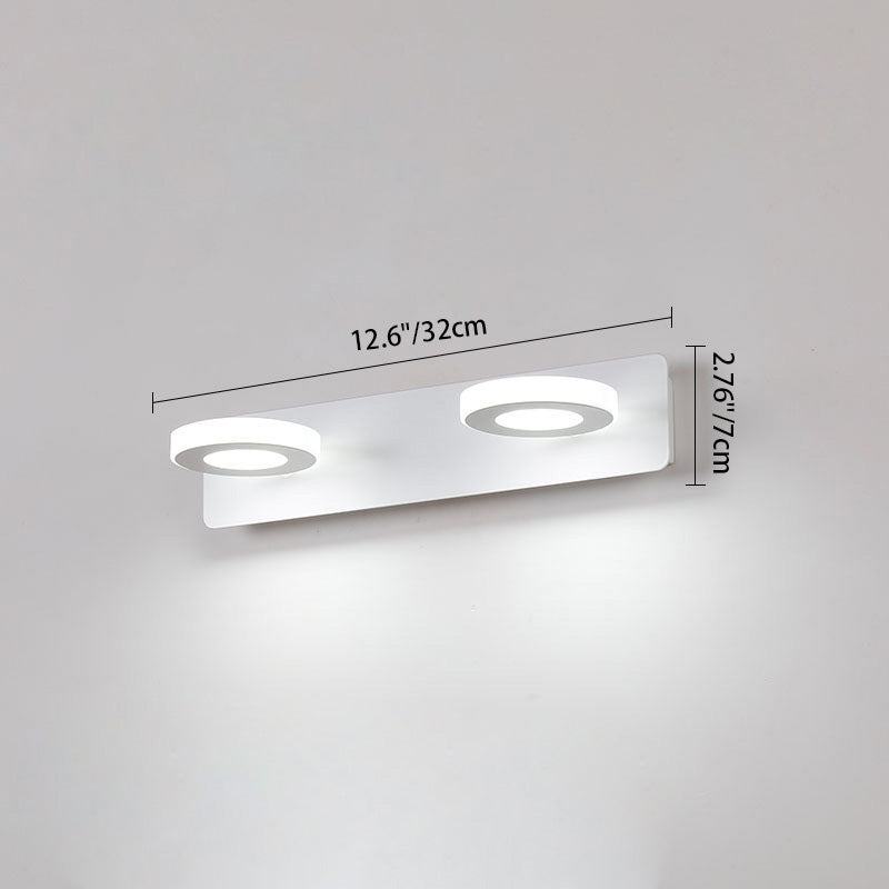 BrightVanity LED Wandleuchte | Rechteckiges & Rundes Design | Eisen & Acryl | Badbeleuchtung | Modern & Minimalistisch