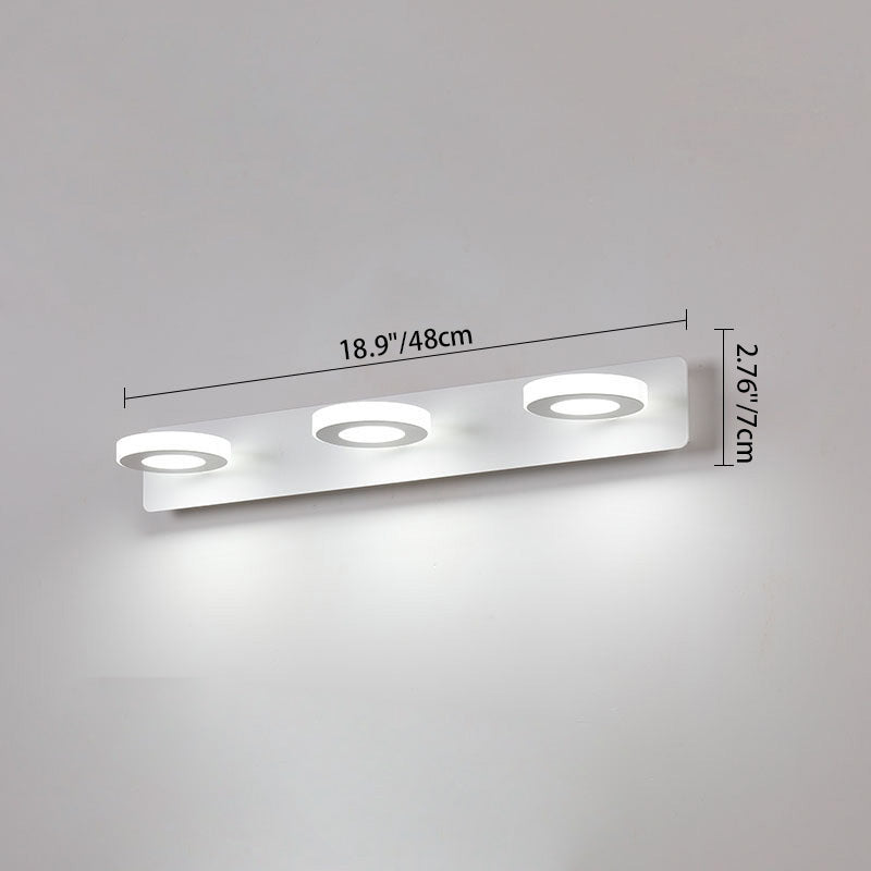 BrightVanity LED Wandleuchte | Rechteckiges & Rundes Design | Eisen & Acryl | Badbeleuchtung | Modern & Minimalistisch