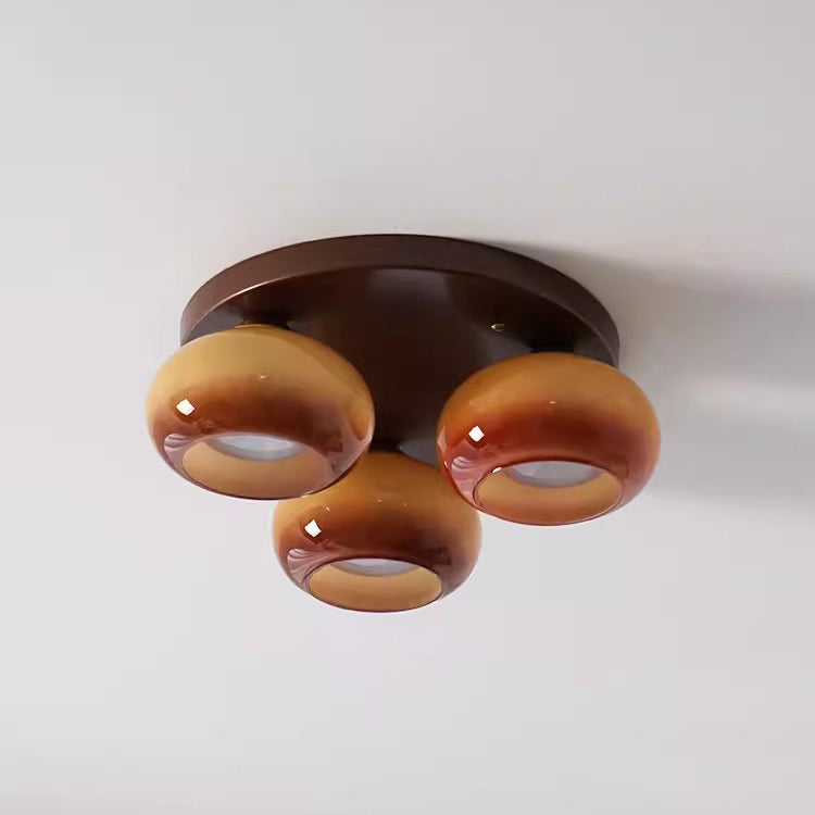 LumenSpire Retro Design LED-Deckenleuchte | Halbmontiert | 3/5 Lichter | Elegante Wohnzimmerbeleuchtung