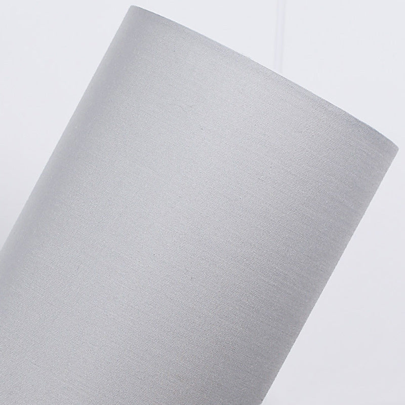 ZenLumi Holz Zylinder LED Tischlampe | Japanisches Design | Stoffschirm | Elegantes Stimmungslicht für Wohnzimmer