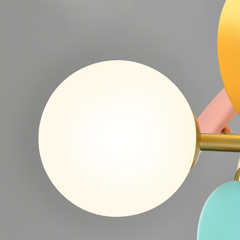 AuroraVine Kronleuchter | Nordic Design | Runde Glasbälle & Acrylzweige | 5-15 Lichter | Stilvoll & Modern