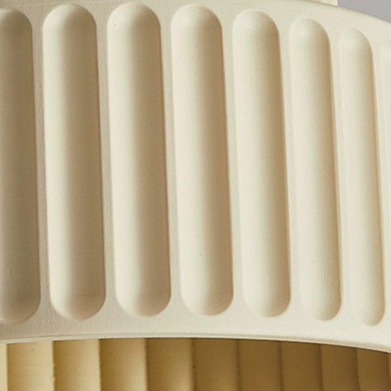 Vividura Nordic Deckenleuchte | Halb bündig montiert | Gerippter Zylinder | 1-Licht Harzlampe für Flure