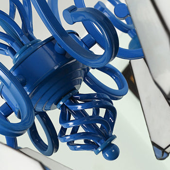 VitraGleam Tiffany Hängelampe | Konischer Buntglas Kronleuchter | 3/5/6/8 Lichter | Wohnzimmer Eleganz