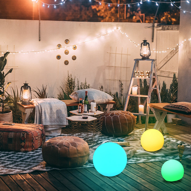 EcoLuxe Aura Sphere | Solar LED Gartenbeleuchtung | RGB Farbwechsel | Wetterfest | Außen Deko Licht