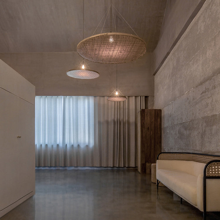 RattaSphere Pendelleuchte | Handgefertigtes Rattan | 1-Licht | Natürlich & Stilvoll für Esszimmer