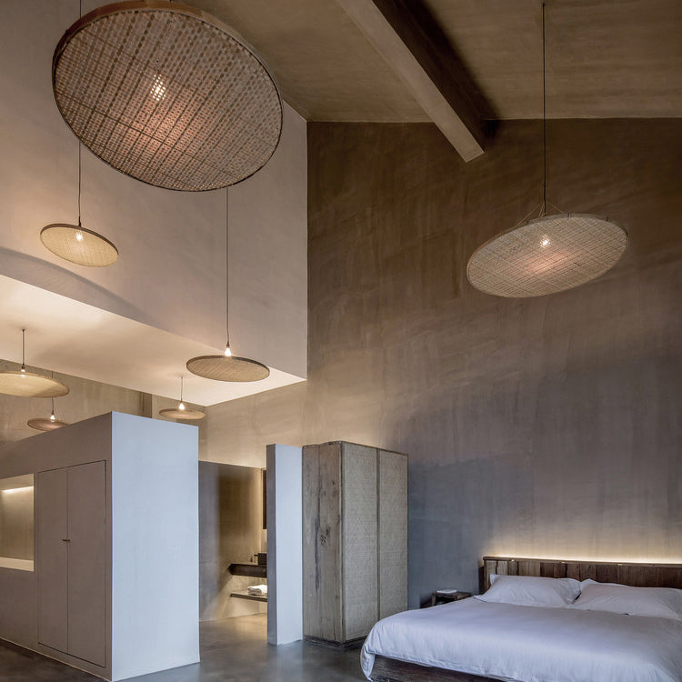 RattaSphere Pendelleuchte | Handgefertigtes Rattan | 1-Licht | Natürlich & Stilvoll für Esszimmer