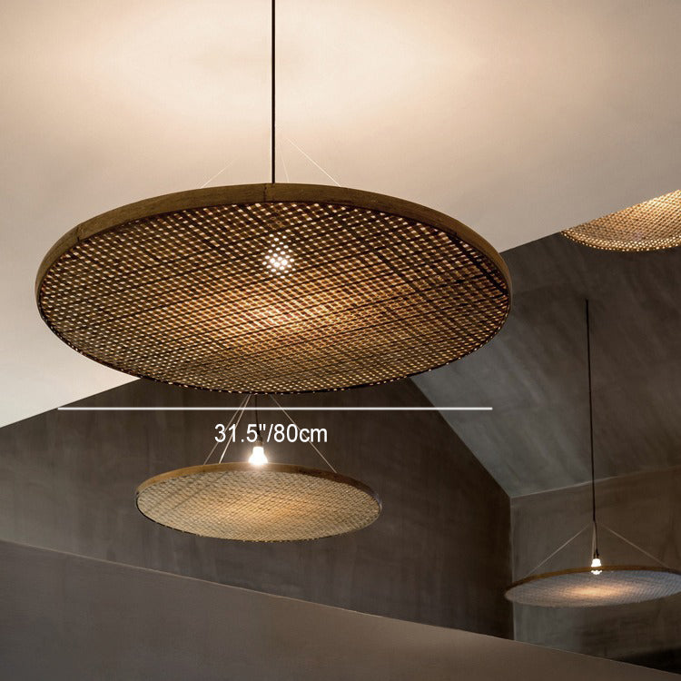 RattaSphere Pendelleuchte | Handgefertigtes Rattan | 1-Licht | Natürlich & Stilvoll für Esszimmer