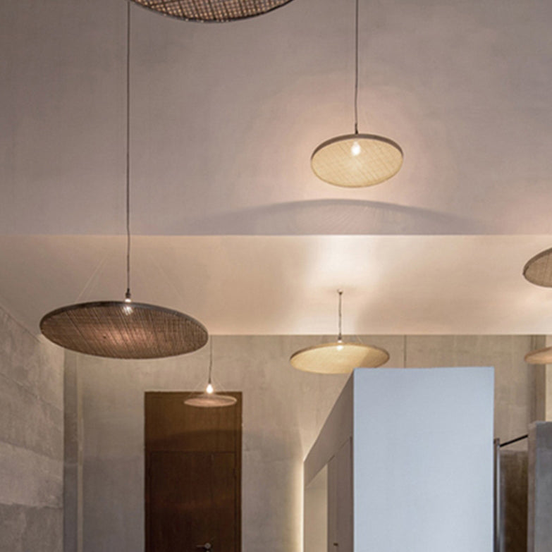 RattaSphere Pendelleuchte | Handgefertigtes Rattan | 1-Licht | Natürlich & Stilvoll für Esszimmer