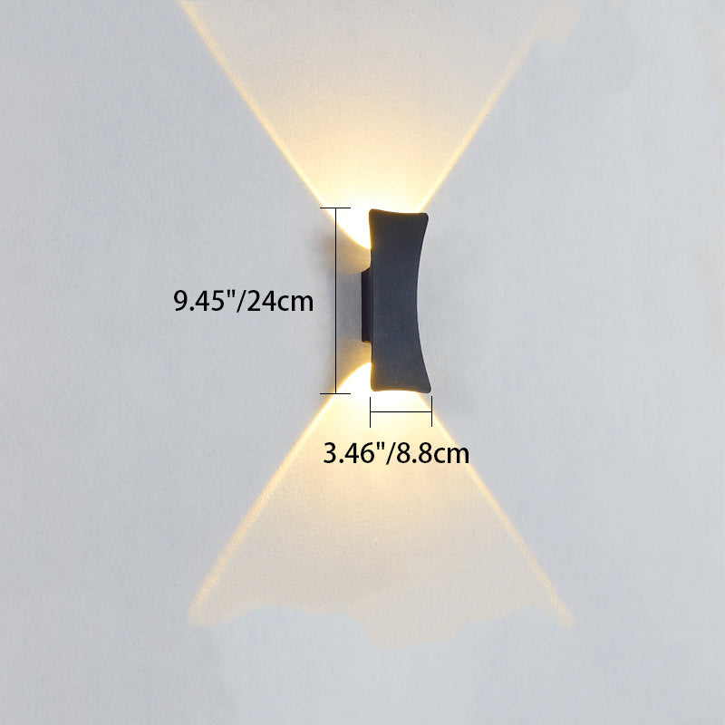 ArcBright LED Wandleuchte | Aluminium | Up & Down Beleuchtung | Wasserdicht | Modernes Design für Außenbereiche