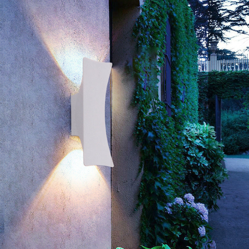 ArcBright LED Wandleuchte | Aluminium | Up & Down Beleuchtung | Wasserdicht | Modernes Design für Außenbereiche