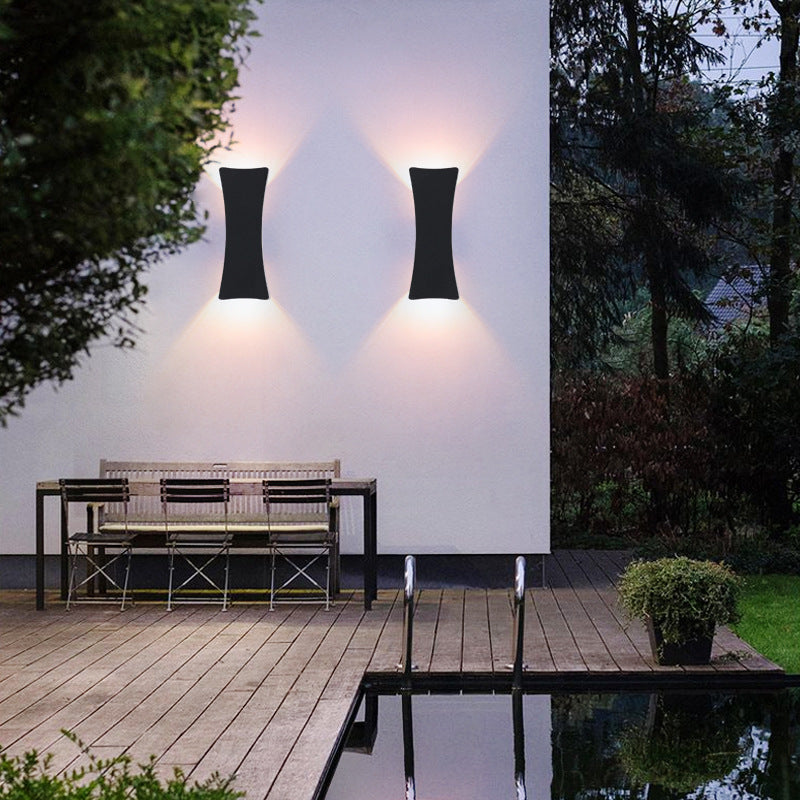 ArcBright LED Wandleuchte | Aluminium | Up & Down Beleuchtung | Wasserdicht | Modernes Design für Außenbereiche