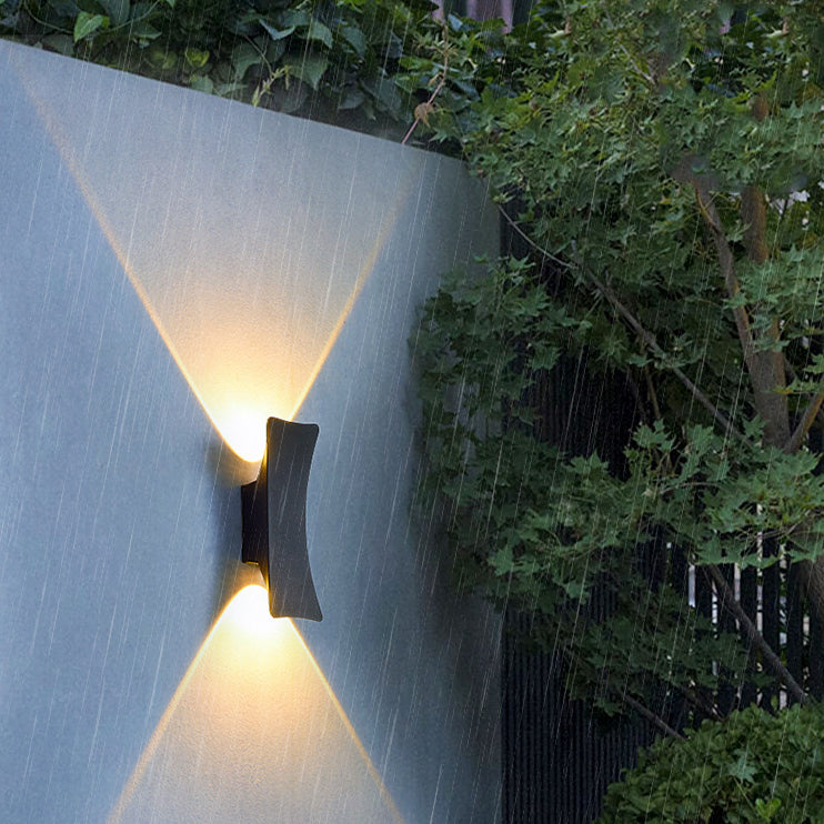 ArcBright LED Wandleuchte | Aluminium | Up & Down Beleuchtung | Wasserdicht | Modernes Design für Außenbereiche