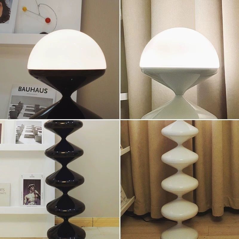 LumierElegance Stehlampe | Französisches Kürbisdesign | Eisen & Acryl | 1 Licht | Perfekt für Wohnzimmer