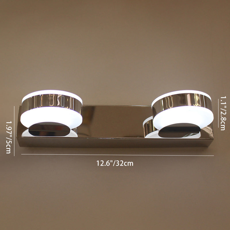 LumaLine LED Wandleuchte | Minimalistisches Rund-Design | Eisen & Acryl | 2-3 Lichter | Perfekt für Badezimmer