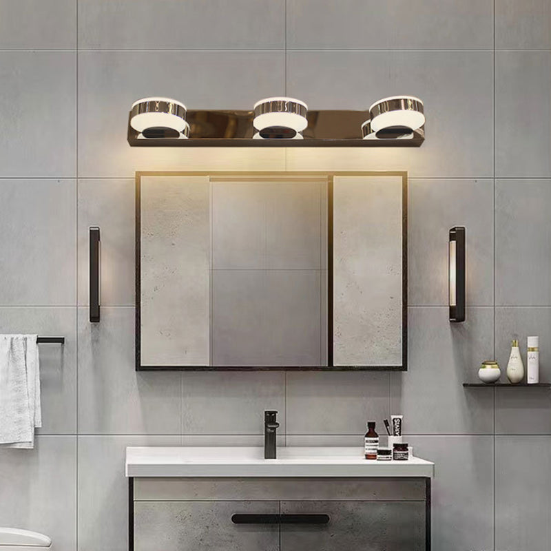 LumaLine LED Wandleuchte | Minimalistisches Rund-Design | Eisen & Acryl | 2-3 Lichter | Perfekt für Badezimmer