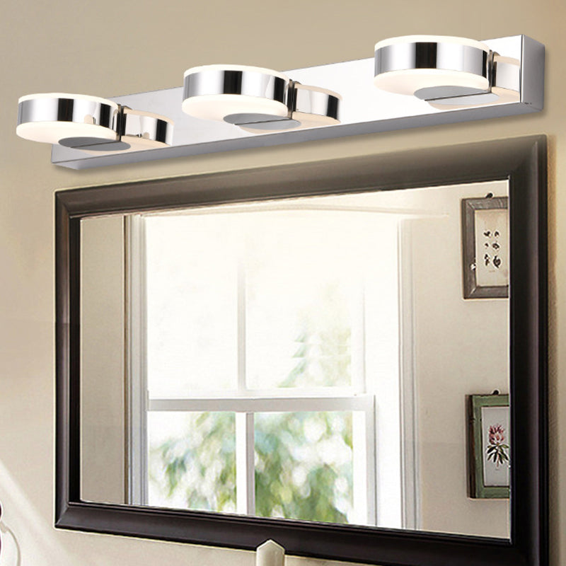 LumaLine LED Wandleuchte | Minimalistisches Rund-Design | Eisen & Acryl | 2-3 Lichter | Perfekt für Badezimmer