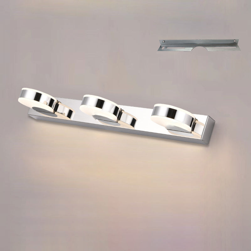 LumaLine LED Wandleuchte | Minimalistisches Rund-Design | Eisen & Acryl | 2-3 Lichter | Perfekt für Badezimmer