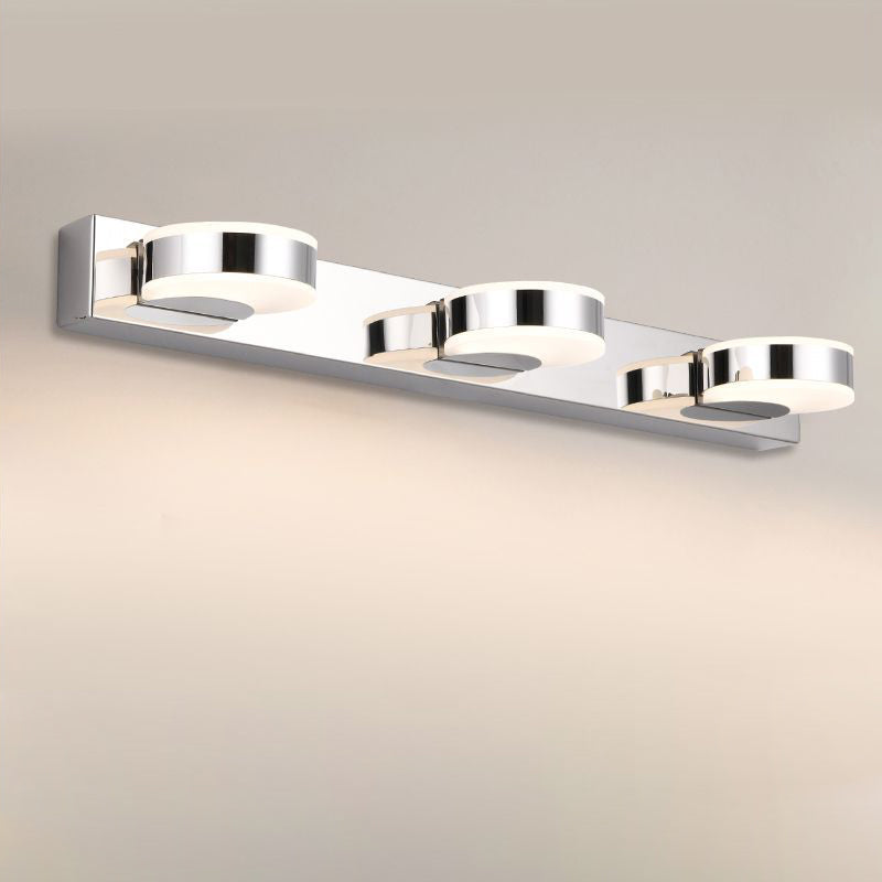 LumaLine LED Wandleuchte | Minimalistisches Rund-Design | Eisen & Acryl | 2-3 Lichter | Perfekt für Badezimmer