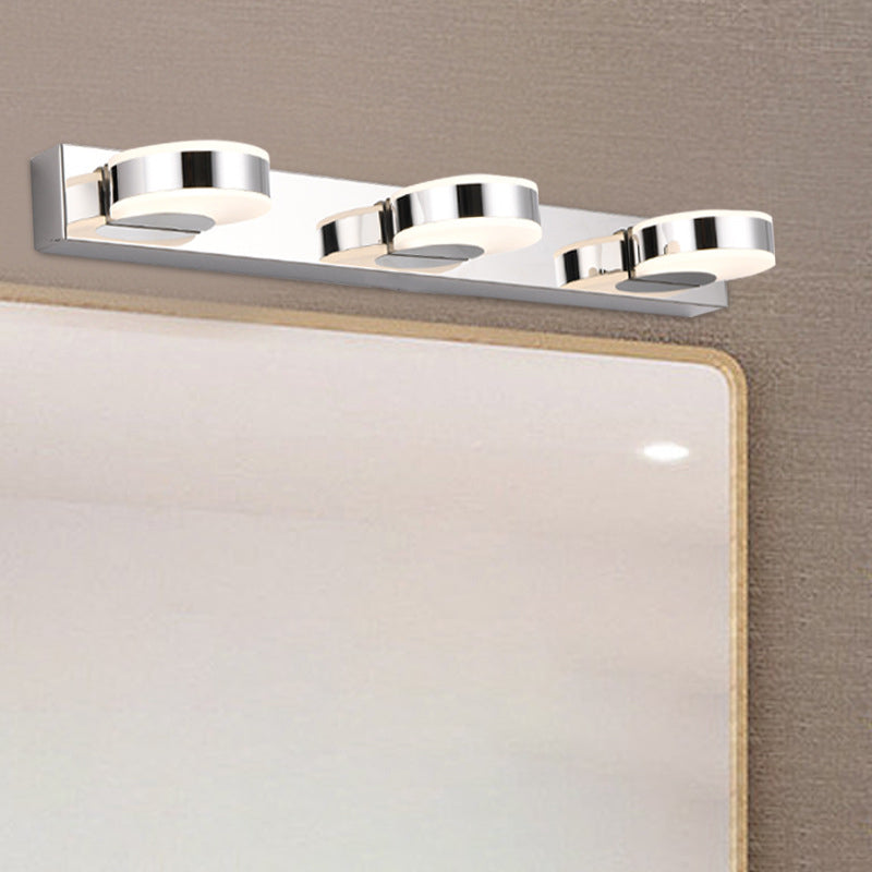 LumaLine LED Wandleuchte | Minimalistisches Rund-Design | Eisen & Acryl | 2-3 Lichter | Perfekt für Badezimmer