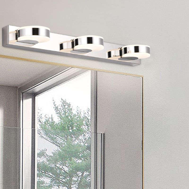 LumaLine LED Wandleuchte | Minimalistisches Rund-Design | Eisen & Acryl | 2-3 Lichter | Perfekt für Badezimmer