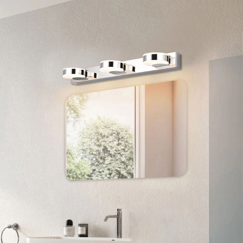 LumaLine LED Wandleuchte | Minimalistisches Rund-Design | Eisen & Acryl | 2-3 Lichter | Perfekt für Badezimmer