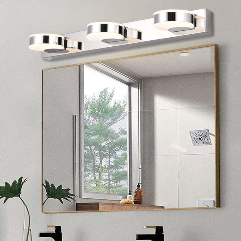 LumaLine LED Wandleuchte | Minimalistisches Rund-Design | Eisen & Acryl | 2-3 Lichter | Perfekt für Badezimmer