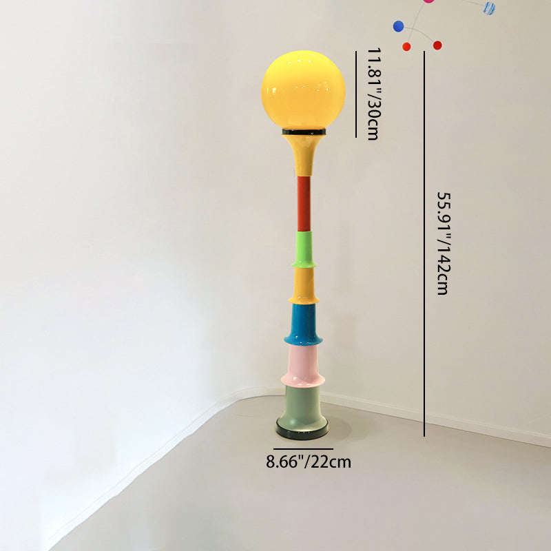LolliLuxe Bunte LED Stehlampe | Lollipop-Form | Dimmbar | Moderne Wohnzimmerbeleuchtung