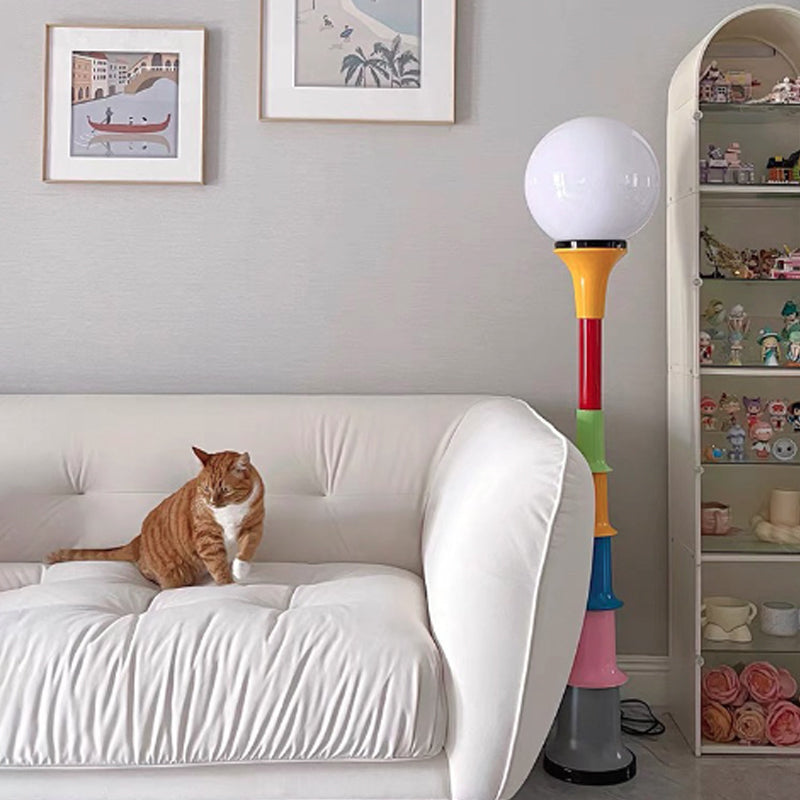 LolliLuxe Bunte LED Stehlampe | Lollipop-Form | Dimmbar | Moderne Wohnzimmerbeleuchtung