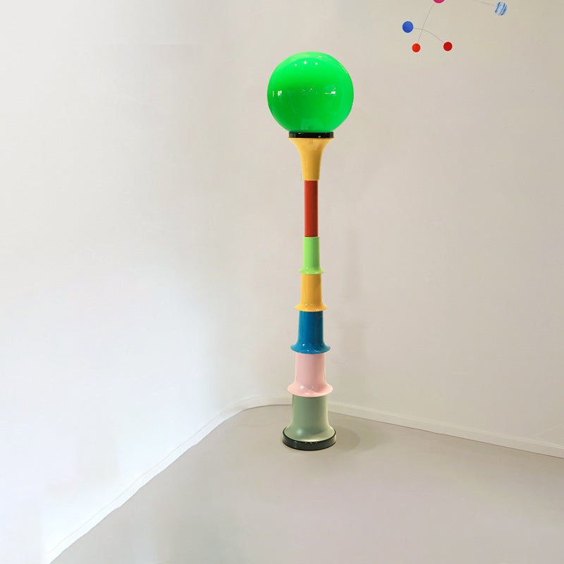 LolliLuxe Bunte LED Stehlampe | Lollipop-Form | Dimmbar | Moderne Wohnzimmerbeleuchtung