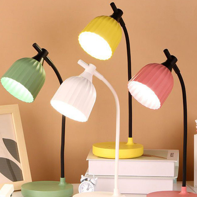 LuminaFold Runde LED Tischlampe | Minimalistisches Design | Faltbare ABS-Lampe | Stimmungslicht für Wohnzimmer