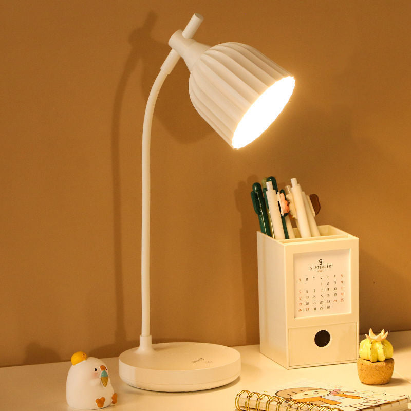 LuminaFold Runde LED Tischlampe | Minimalistisches Design | Faltbare ABS-Lampe | Stimmungslicht für Wohnzimmer