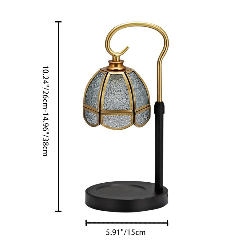 LuxLift Tischlampe | Rundes Glas & Messing | Schmelzwachs-Design | Heb- & Standard-Version | Perfekt für Wohnzimmer