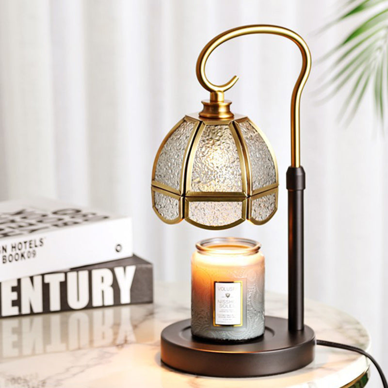 LuxLift Tischlampe | Rundes Glas & Messing | Schmelzwachs-Design | Heb- & Standard-Version | Perfekt für Wohnzimmer